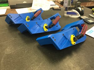 FDM 3D printed ABS-M30 blue jigs for BMW