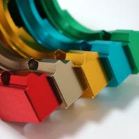 Color anodized parts