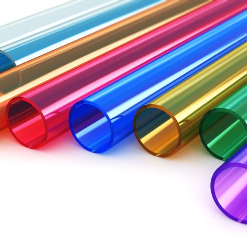 Acrylic plastic tubes. Image Credit: Shutterstock.com/Oleksiy Mark