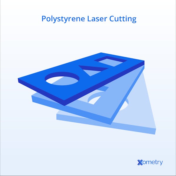 An illustration of polystyrene laser cutting