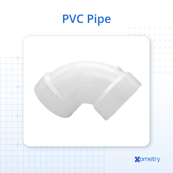 A photograph of a PVC pipe.