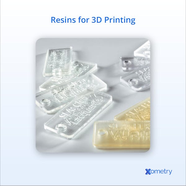 A photograph of resins used in 3D printing.