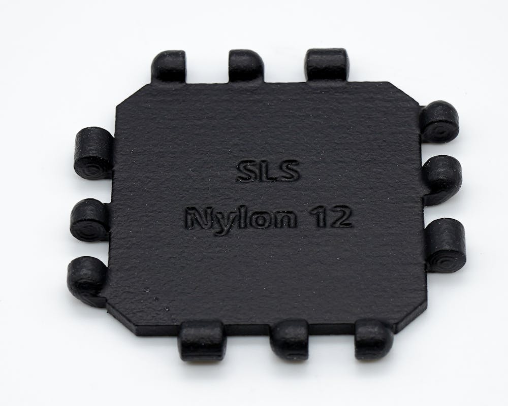 SLS - Nylon 12 Vapor Smoothed & Dyed Black