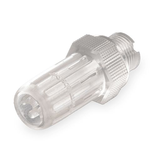 A fluid mixing nozzle made from Formlabs High Temperature resin.