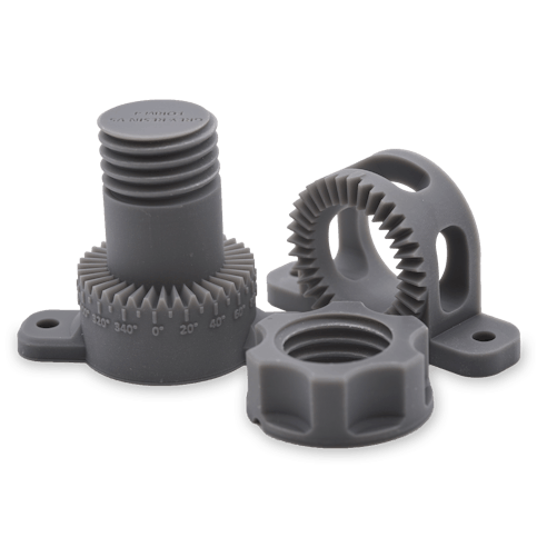 An adjustable angle bracket made from Formlabs Grey V5 resin.