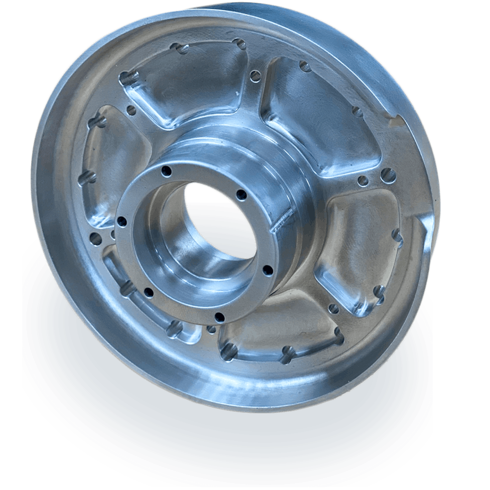 Rugged CNC Wheel Hub in Aluminum